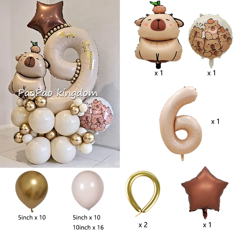 

Воздушный шар MINISO Кавайи Капибара