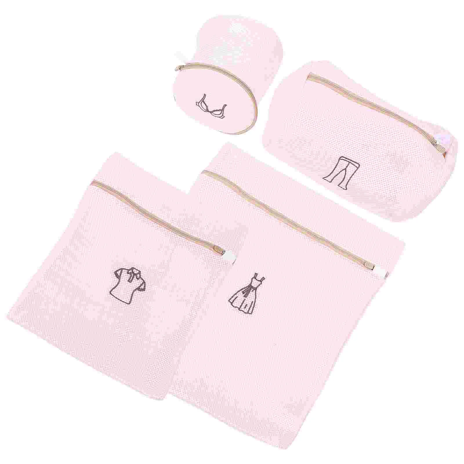 

4 Pcs Delicates Wash Bag Laundry Mesh Bags Washing Machine Powder Polyester Net