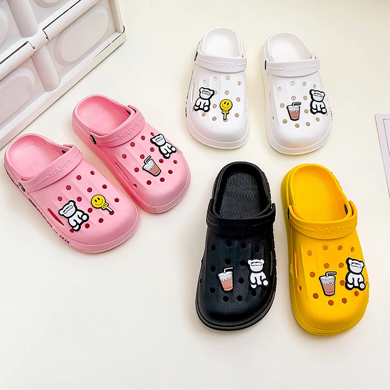 Women's Summer Beach Shoes Bathroom Home Slippers Non Slip Soft Sole Shoes Lndoor and Outdoor Slippers Girls' Baotou Slippers