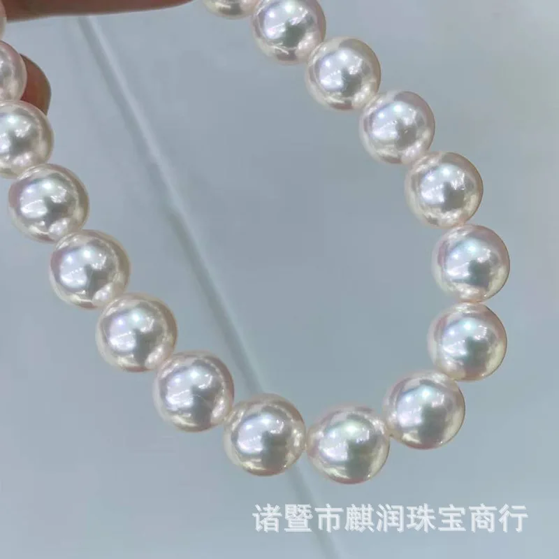 Ожерелье Akoya Tiantian с японским морским жемчугом одна пара больших сертификатов 5-8