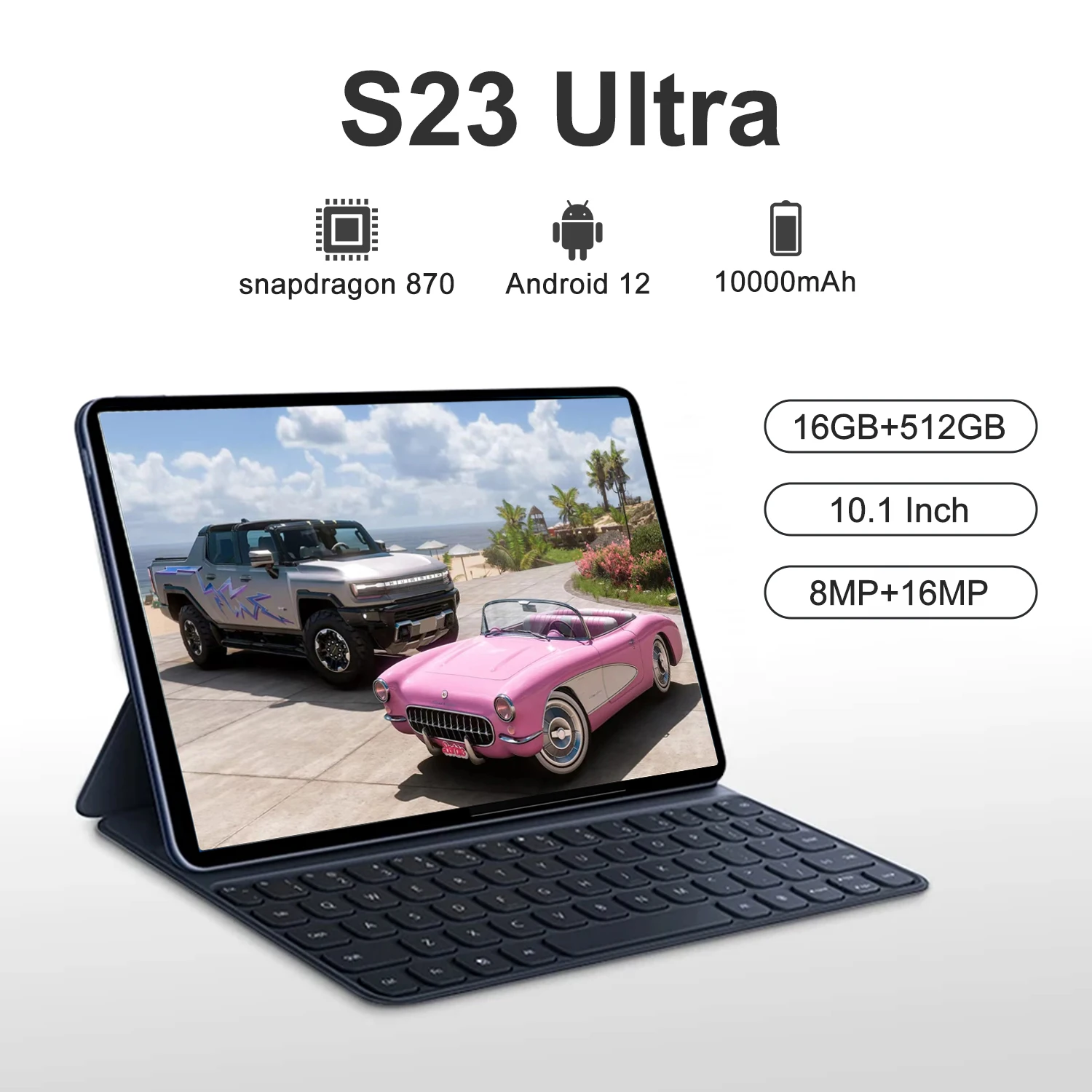 

Новый планшет Android S23 Ultra Global Tablet 10 дюймов HD snapdragon870 5G Wifi планшеты 16 ГБ + 512 Гб планшетный ПК для работы Google Play