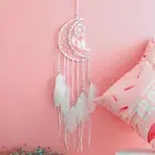 Ловец снов с Луной, белый, скандинавский Ловец снов, Звездный декор, домашний Свадебный сад, очаровательные ремесла ручной работы, машинки-смайлики