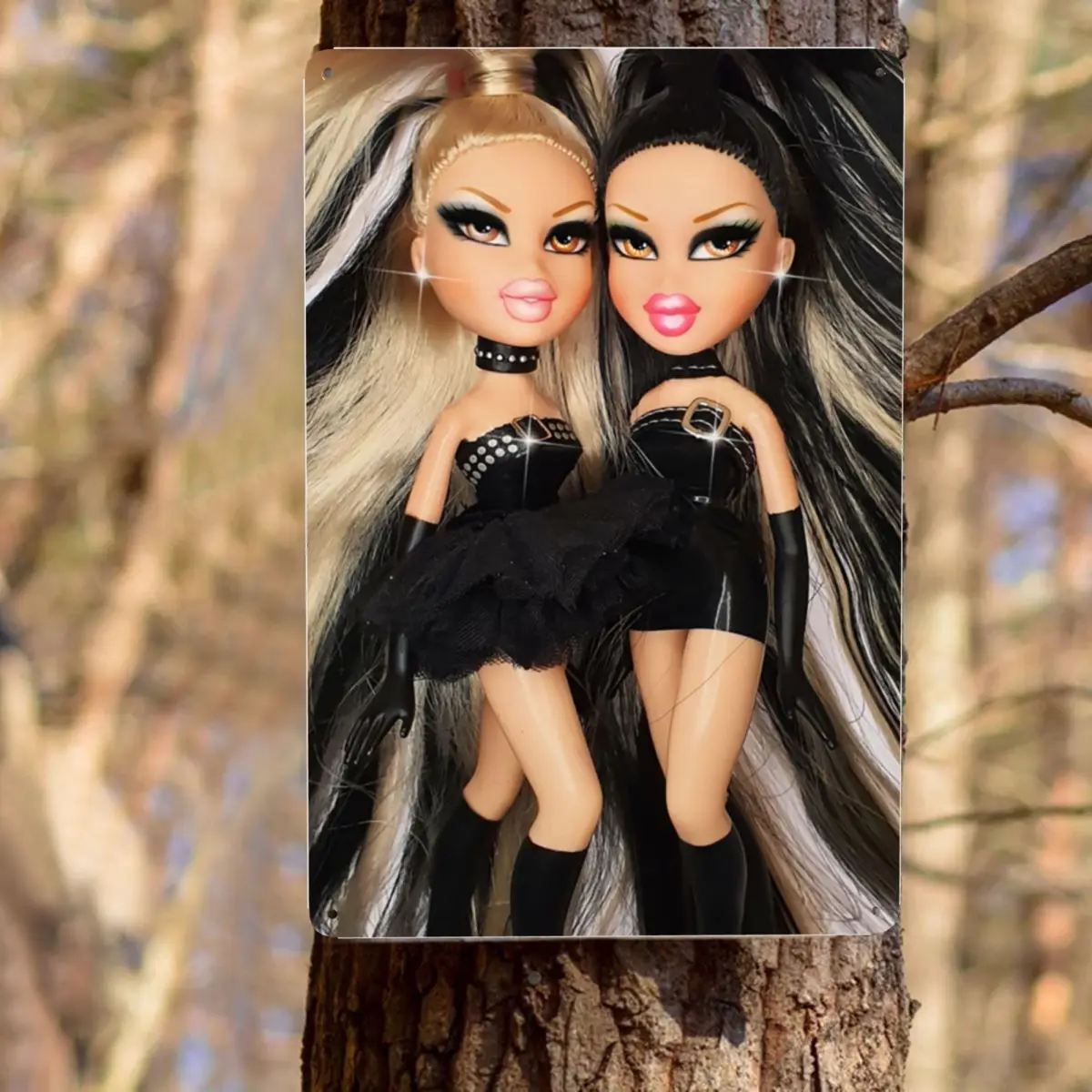 Vintage Bratz Twins Metal Sign Custom Animated Movies For Children Tin Plaque Gate Garden Bars Home Decor 12x8inch images - 6