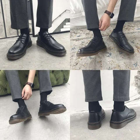Мужские кожаные туфли оксфорды ручной работы классические деловые рабочие туфли удобные износостойкие на шнуровке высокого качества