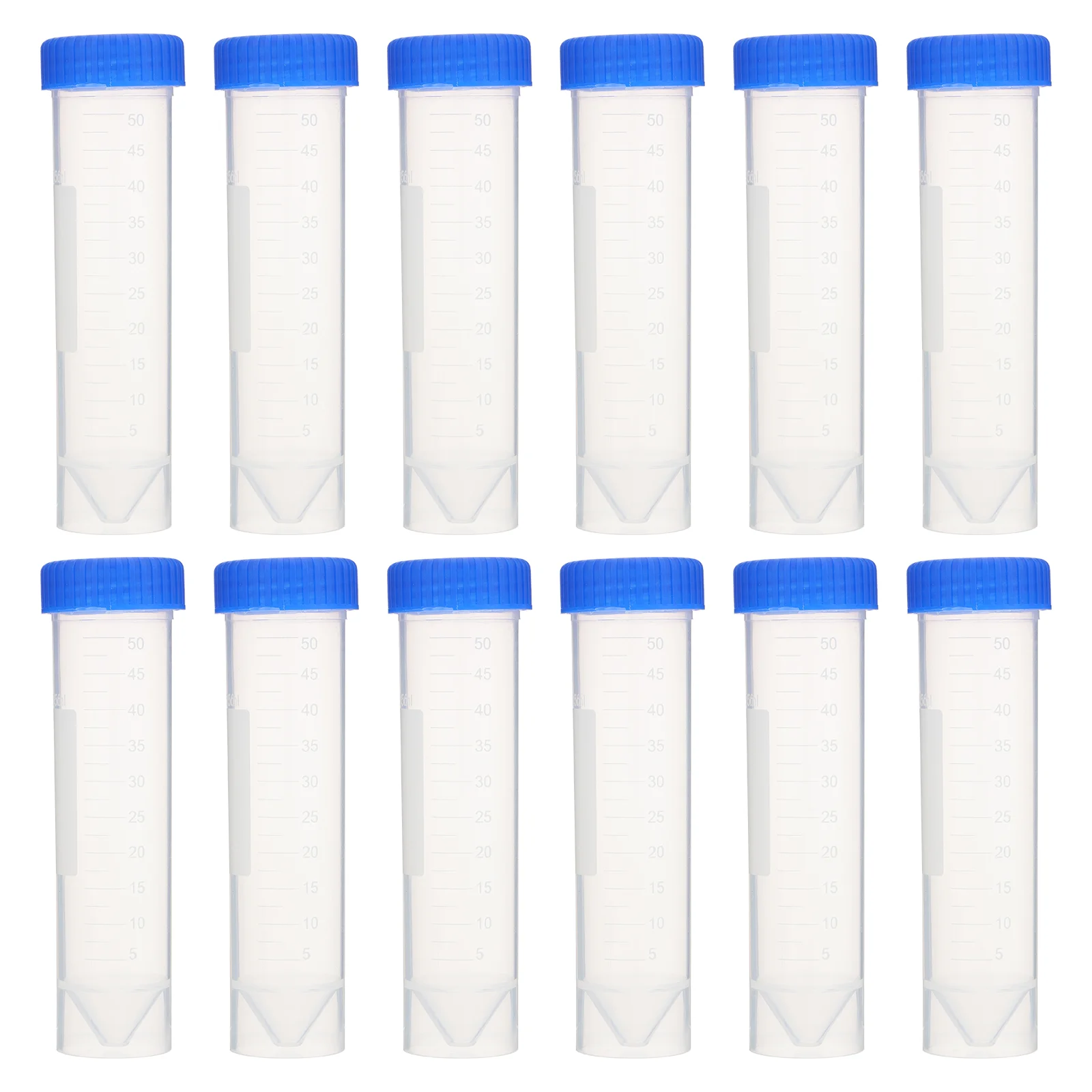 

50 Pcs Centrifuge Tube Plastic Test Tubes Caps Self-standing Conical Labs Centrifugal Vials 50ml