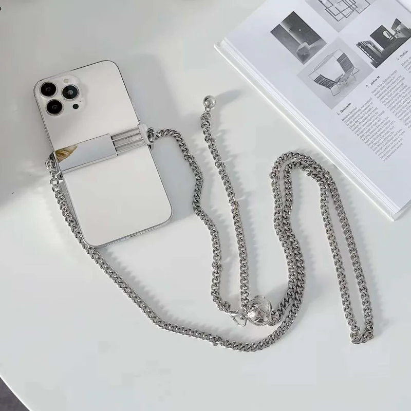 

Fhx-19c Fashion Stainless Steel Messenger Phone Chain Love Metal Chain phone clip for 4.0" - 7.0" universal mobile phone clip