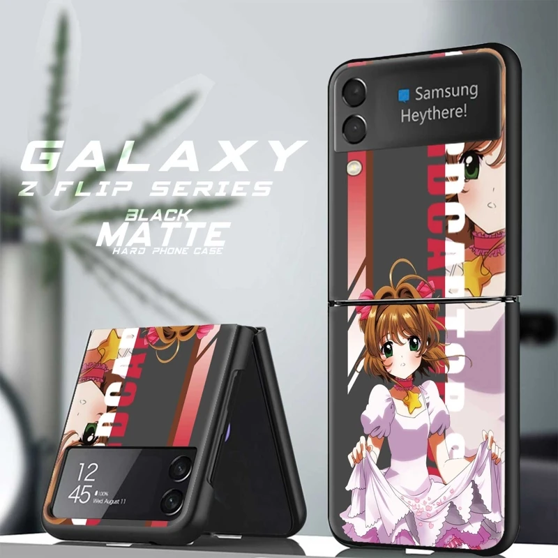 

Cardcaptor Sakura Drawing For Samsung Galaxy Edge Hard Z Flip Flip3 Flip4 5G ZFlip Zflip3 Zflip4 Luxury Cover Case