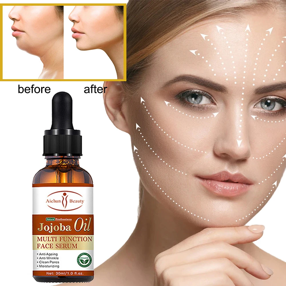 

Многофункциональное масло жожоба, увлажняющая сыворотка для лица, против морщин и старения, восстанавливающее, обвисшее, массажное масло д...