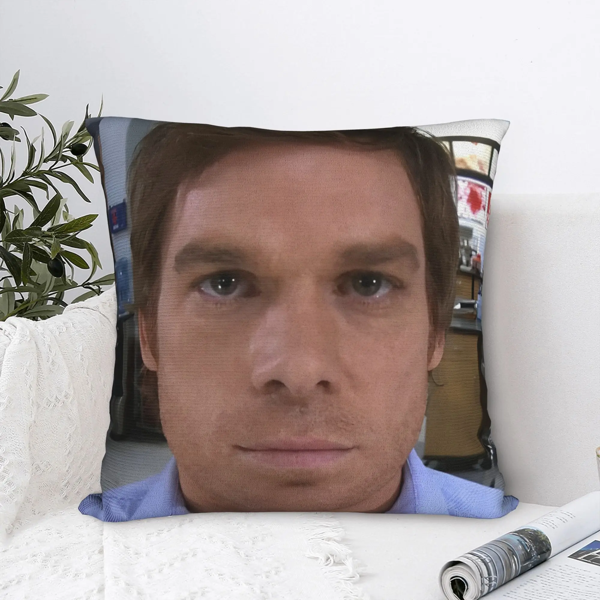 Фото Наволочка с принтом Dexter Morgan Cat, полиэстеровая наволочка, декор, наволочка из сериала, чехол на сиденье на молнии, 40*40 см №1