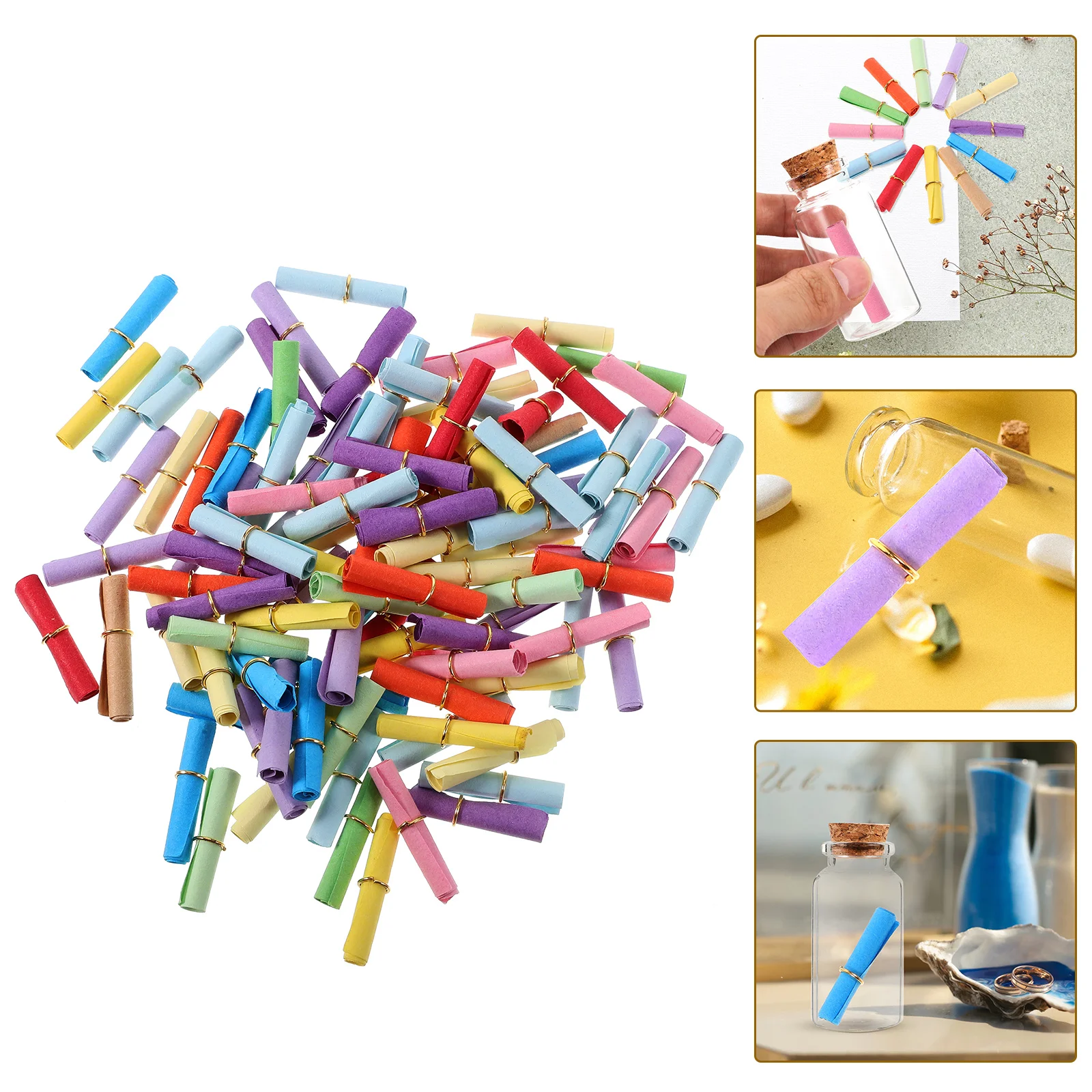 100 шт. бумажные полоски для желаний банка свитки украшения счастливые цветные