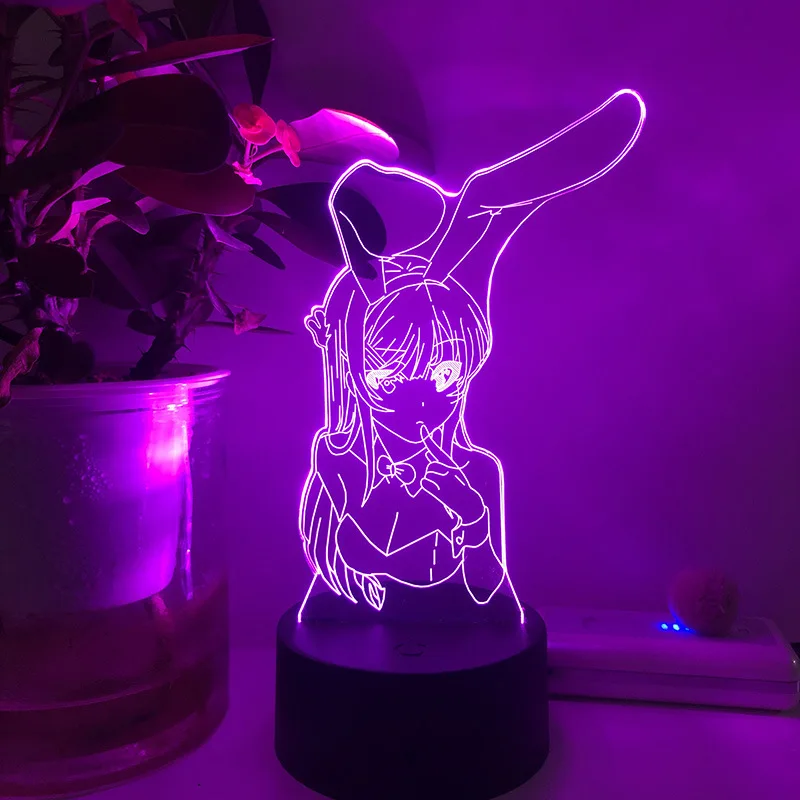 

3D светодиодные ночники с иллюзией, лампа-проектор, многоцветная меняющая лампа, милый подарок на Рождество