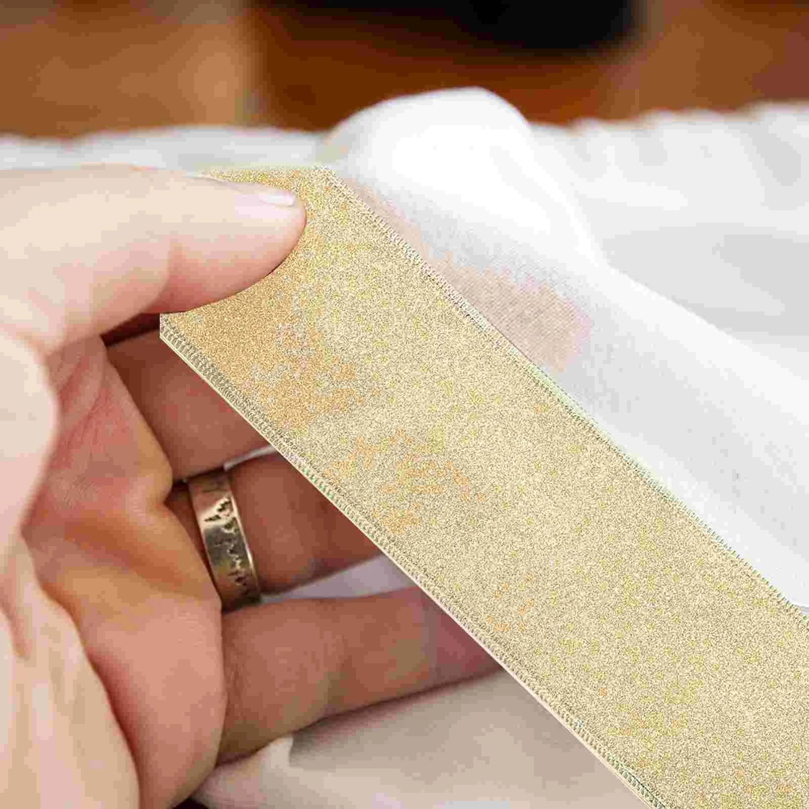 

Ribbon Garland Glitter Ribbon Christmas Ribbon 6 Rolls Exquisite Festival for Decor Xmas Party Gift