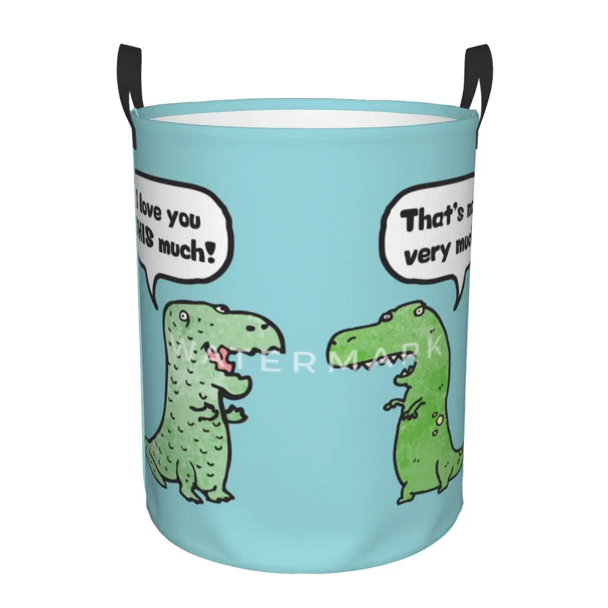 

T-Rex Loves You This Much Circular hamper,Storage Basket With Two handles living roomsStorage of clothes