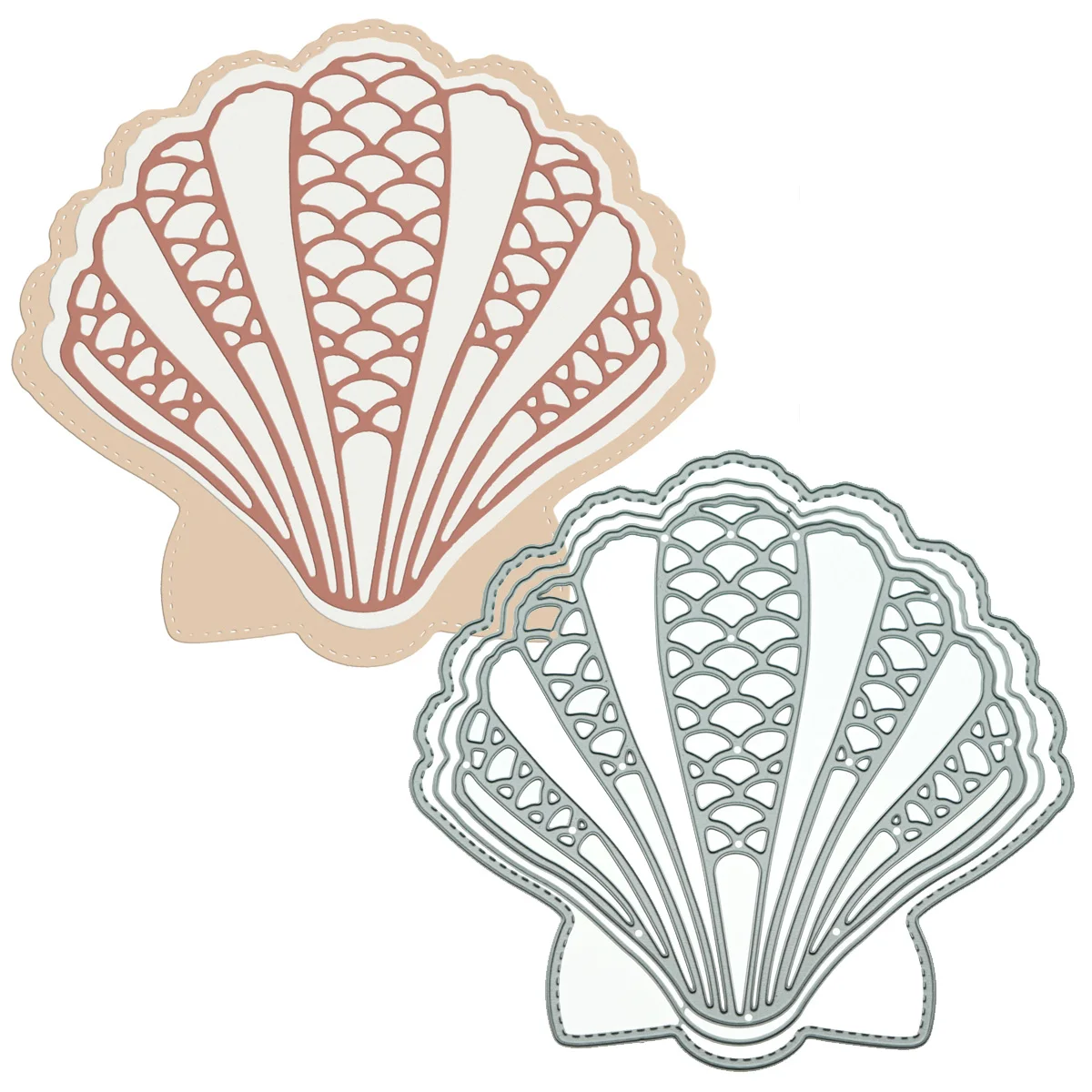 

Шаблон в виде ракушки, металлические штампы для резки, скрапбукинг, «сделай сам», клипса для океанической карты, фотография, Создание украше...