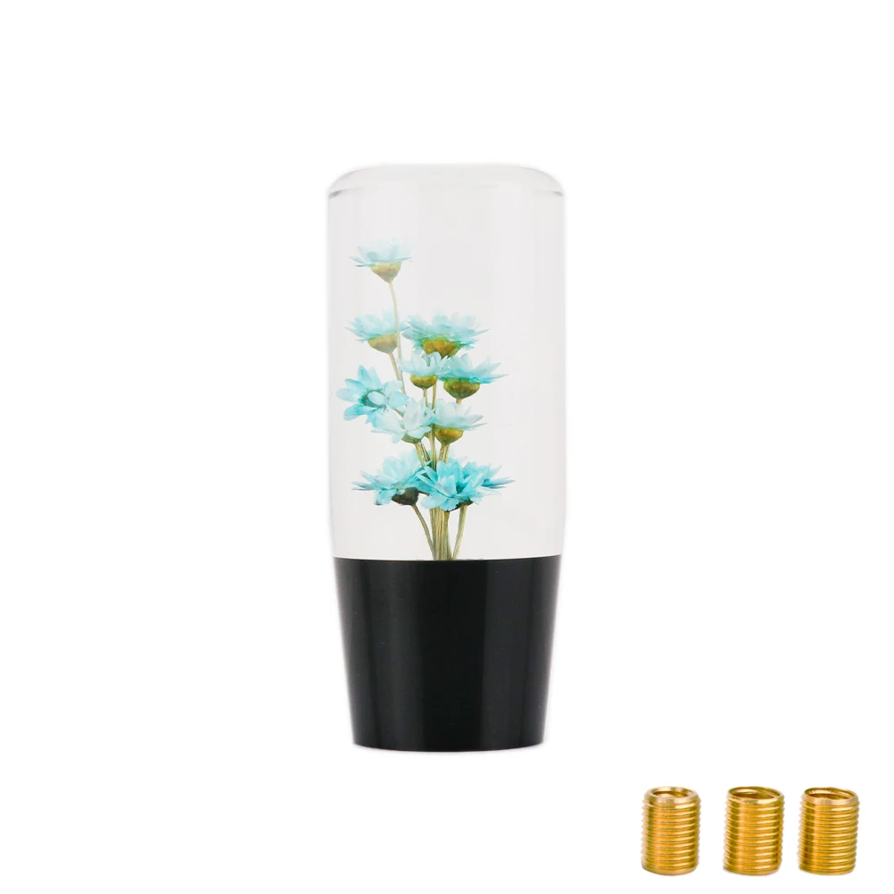 

Рукоятка переключения передач, блестящая, с натуральными цветами, Хрустальная, автомобильная, 15 см/10 см