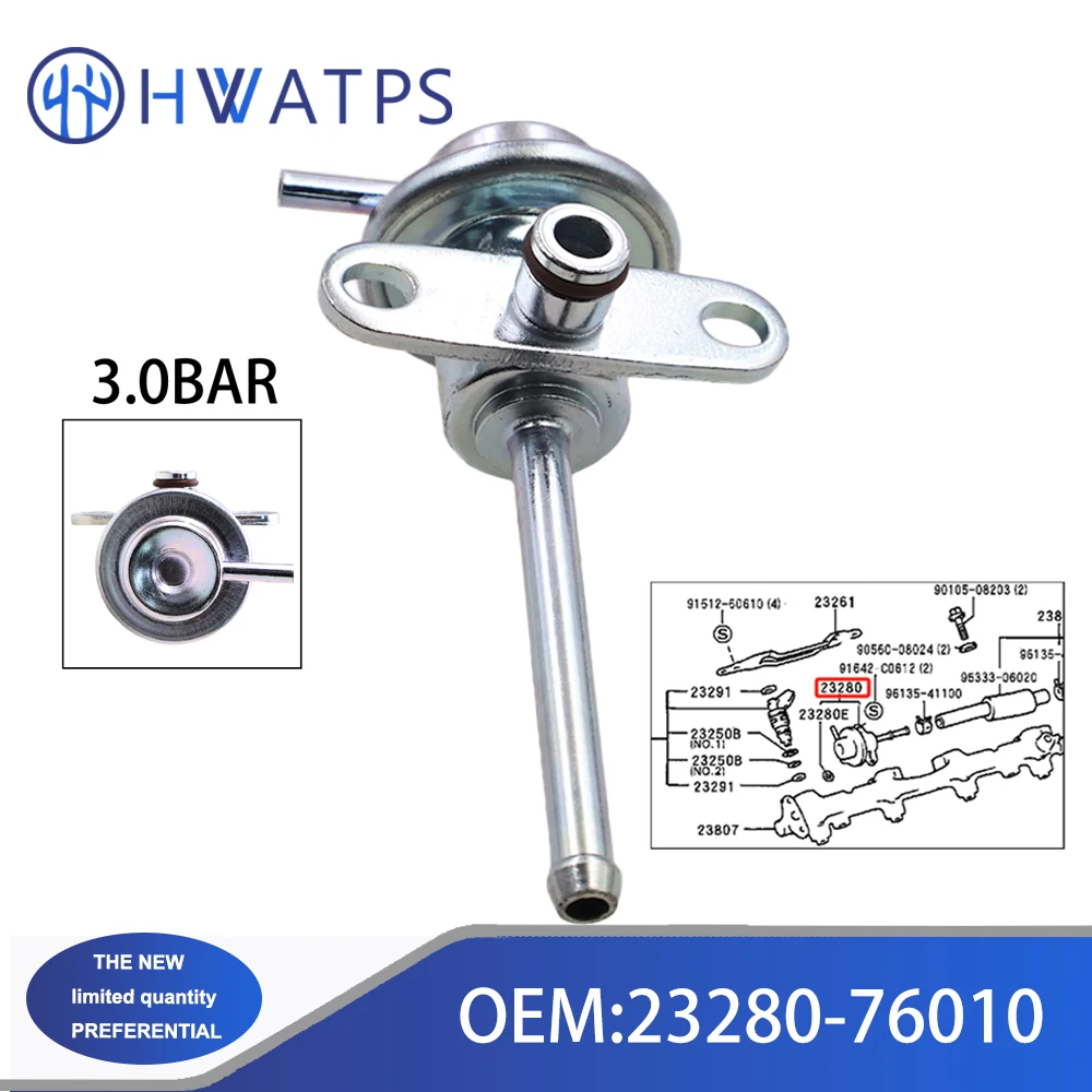 23280-76010 2328076010 Регулятор давления топлива 3 0 бар для Lexus ES300 Toyota Avalon Camry Celica Corolla Previa