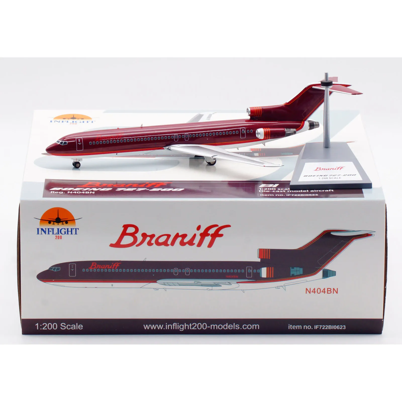 

Модель самолета из сплава IF722BI0623, Коллекционная модель самолета в масштабе 1:200, авиационная модель N404BN