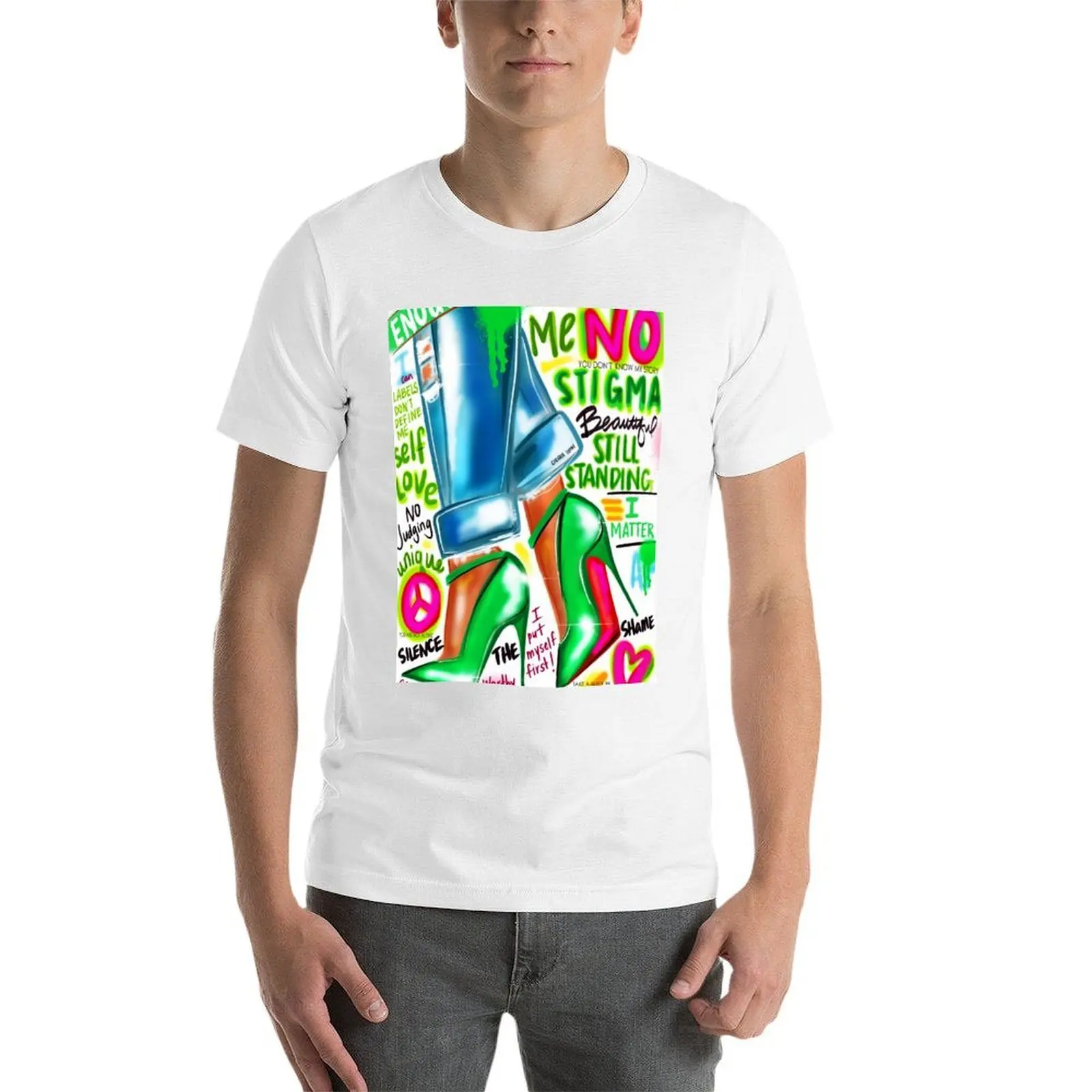 Фото Футболка STEP AGAINST STIGMA-NO STIGMA COLLECTION, повседневная футболка для ежедневной носки №3