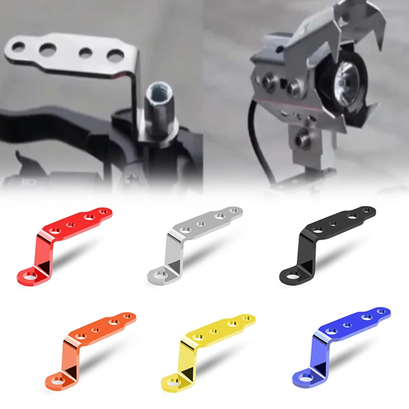 

2PCS Motorcycle LED Headlight Bracket Rearview Mirror Lamp Spotlight Extension Holder Clamp Motorbike Scooter Accessories