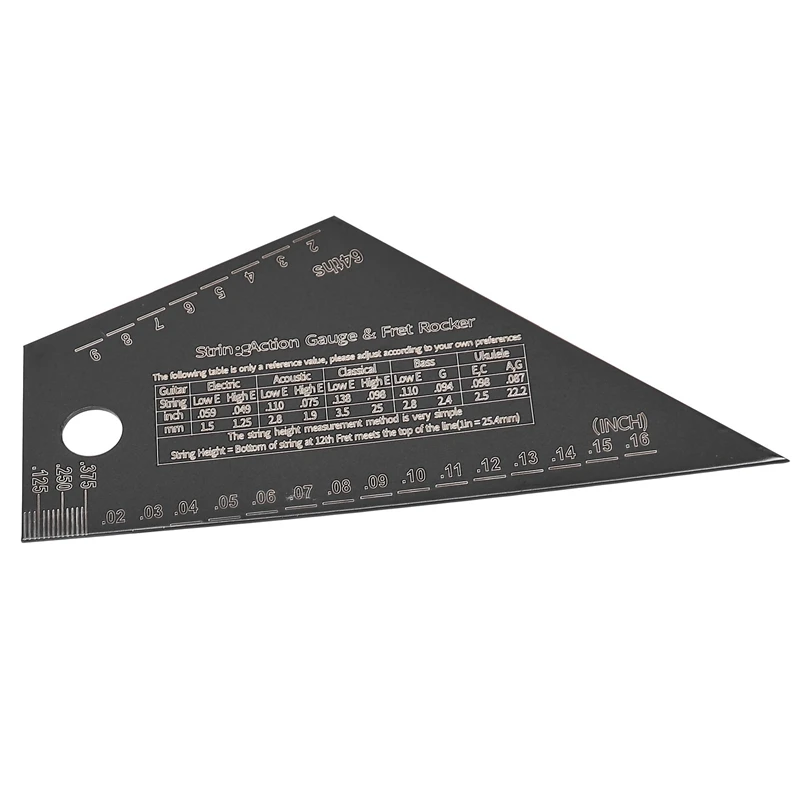 

1 PC Stainless Steel Neck Fingerboard Measuring Ruler For Guitar Bass Neck Fingerboard