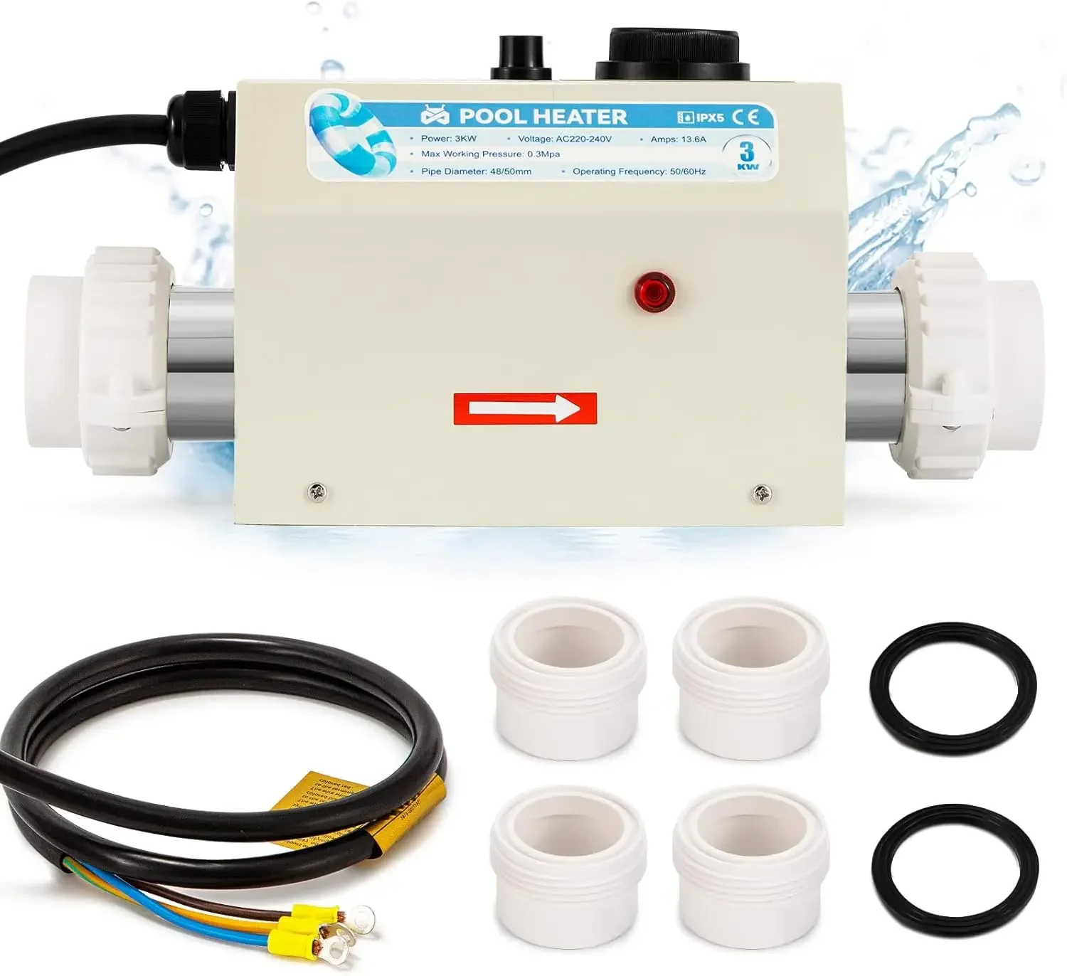 

Электрический нагреватель для бассейна 3 кВт 220В