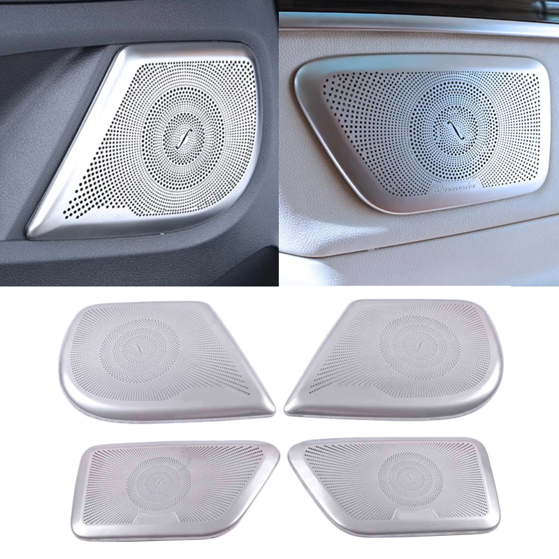 

Car Speaker Cover Stainless Door Loudspeaker Sound Pad Trim Frame Sticker Accessories For Mercedes-Benz V-Class W447 2015-2021