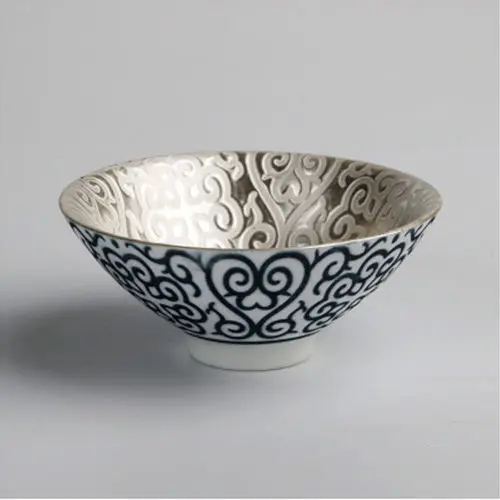 

Gilt Silver Single Cup Tea Cup Kung Fu Tea Set Ceramic Master Cup Teacups Silver Tea Bowl Retro and Fashion Style Cup Gift