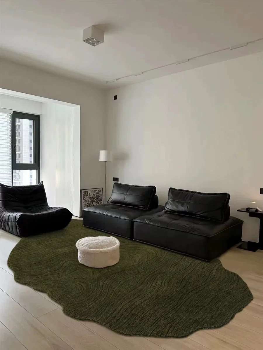 VIKAMA-alfombra terciopelo cristal tapete redondo lujo ligero francés estar dormitorio mesa té manta mecedora