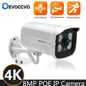 4K 8MP Ultra HD 3.6MM H.265 POE IP Camera Security AI Motion Detection Audio Outdoor Street P2P CCTV Bullet Surveillance Camera 4K 8MP Ultra HD 3.6MM H.265 POE IP Camera Security AI Motion Detection Audio Outdoor Street P2P CCTV Bullet Surveillance Camera