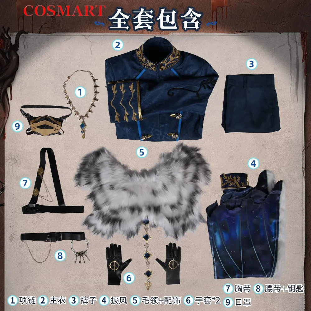 COSMART Identity V Alva Lorenz Pustelnik Косплей Костюм Cos Game Аниме Вечеринка Униформа Хэллоуин