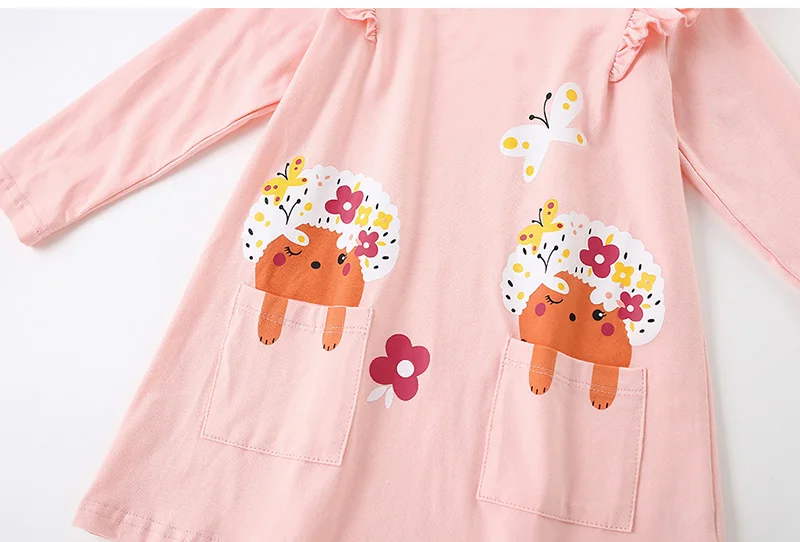 Новинка 2024 весенне-Осенняя детская одежда из 100% хлопка для маленьких девочек