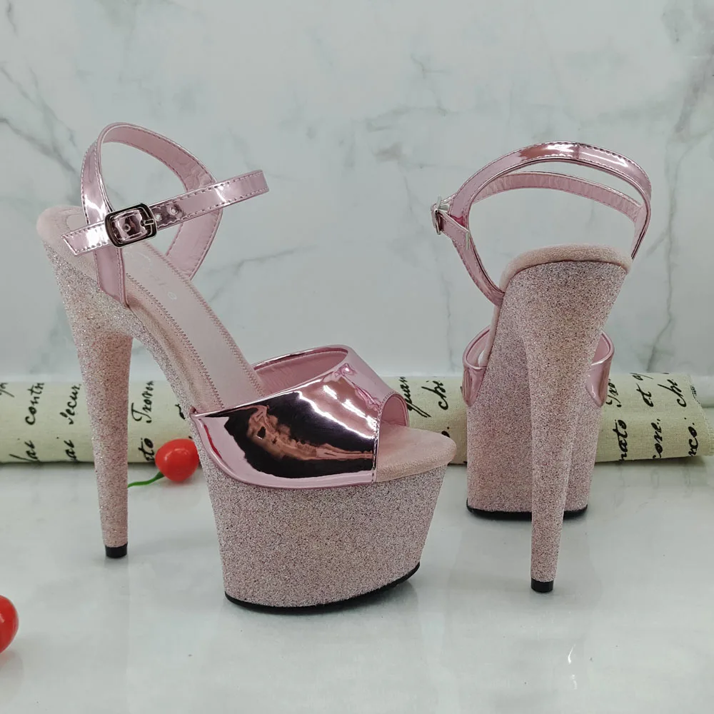 Leecabe 17CM/7Inch Women's Platform Sandals  party High Heels Shoes Pole Dancing Shoes