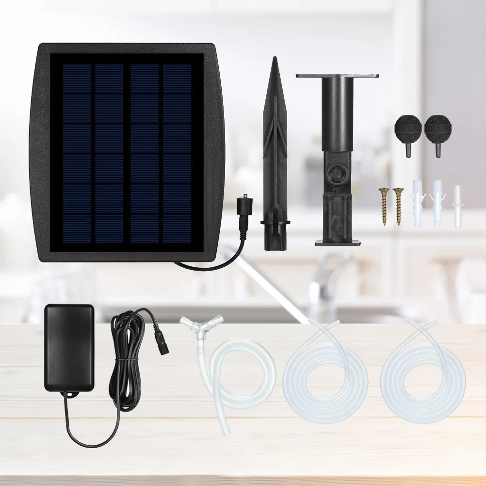 

Solar Energy Pump Solar Air Fountain Pump Solar Powered Watering Submersible Pump with Aquarium Pipe and Air Bubble Stonefor
