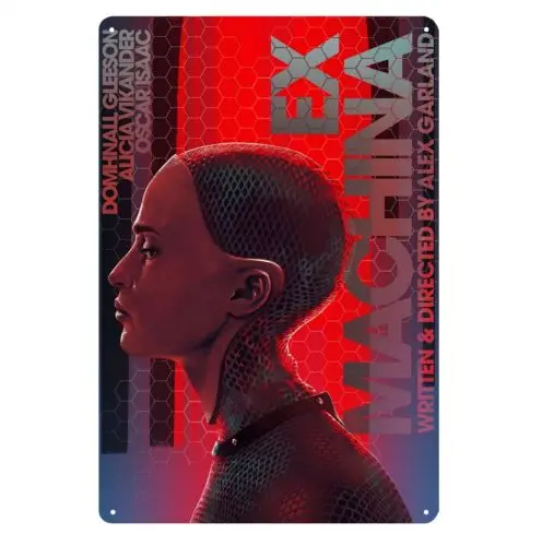 Металлический плакат из фильма Ex Machina Scifi жестяная вывеска 20x30 см 1 шт.