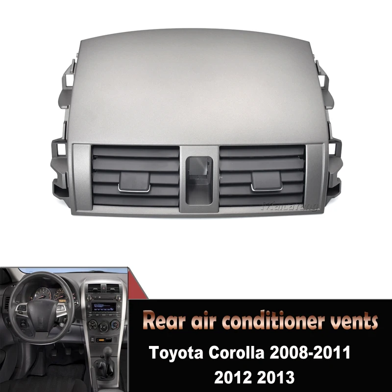 Consola delantera de coche, embellecedor de bisel de salpicadero central, salida de ventilación de aire acondicionado de CA automática para Toyota Corolla 2007-2013 55670-12370