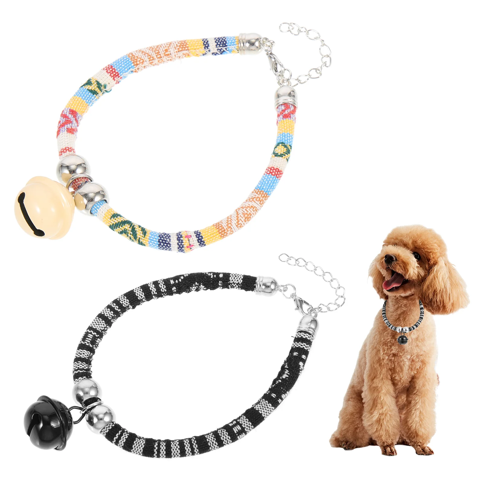 

Cat Dog Pet Collar Accessories Collars Adjustable Ethnic Adorable Wedding Chain Puppy Jewelry Girl Extension Necklace Bell