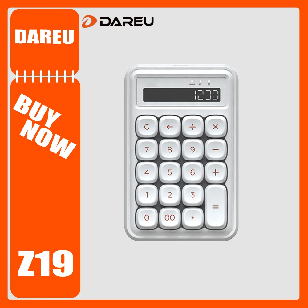Мини-клавиатура Dareu Z19 калькулятор двойной режим Bluetooth цифровая беспроводная