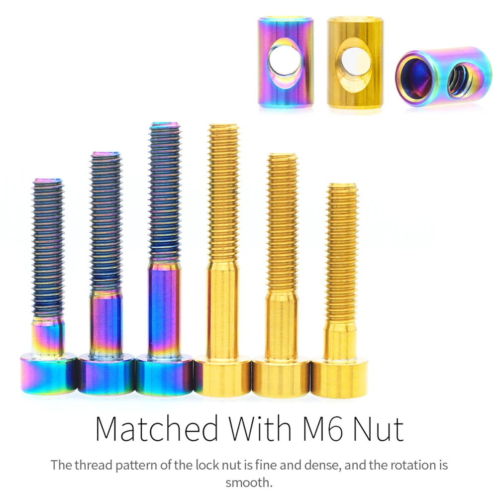 2 комплекта винтов для горного велосипеда крепежный винт из сплава Ti M6x30/35/40
