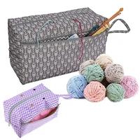 1pc sewing crocheting knitting organizer 2 sizes yarn storage organizer with divider portable handmade sewing supplies storage