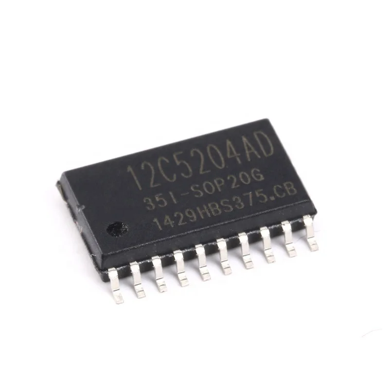 

Оригинальная флэш-память STC12C5204AD-35I-SOP20G 1T 8051 MCU 4 КБ SRAM: 256B