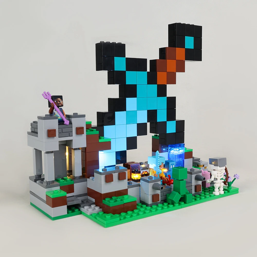 Фото Набор светодиодных ламп для конструктора Minecraft 21244 Sword Outpost, только комплект освещения, модель не входит в комплект. №3