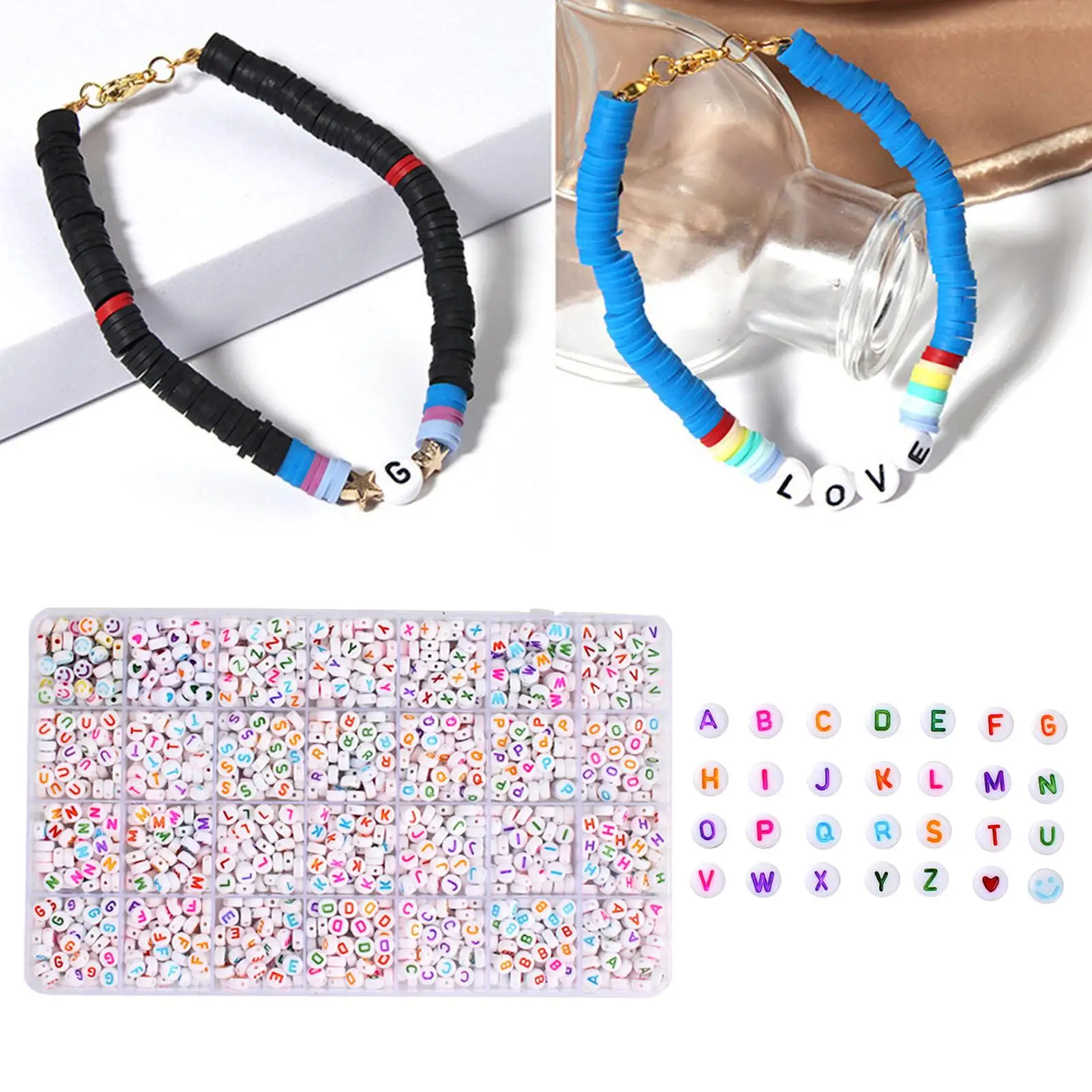 Круглые бусины с буквами алфавита узор браслеты именем сделай сам ожерелья