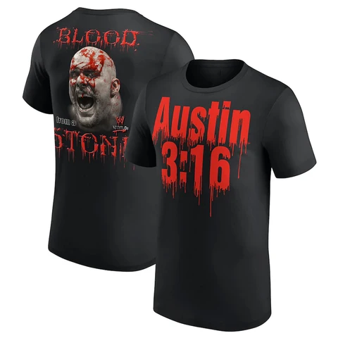 Мужская футболка Stone Cold Steve Austin Blood From A Stone, летняя футболка с коротким рукавом, новинка 2025, модный женский нейтральный спортивный топ
