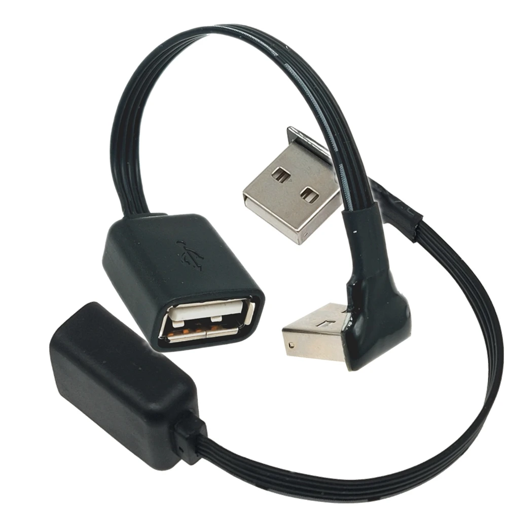 

Weiche silicon USB adapter 2,0 männlich zu weiblich 90 grad oben und unten links und rechten ellbogen verlängerung kabel rechts
