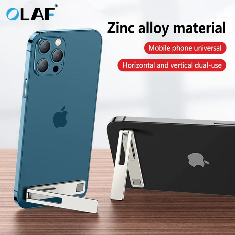

Aluminum Alloy Magnetic Phone Holder Invisible Folding Mobile Phone Bracket Desk Mini Support High Quality 360 Rotatable Stand