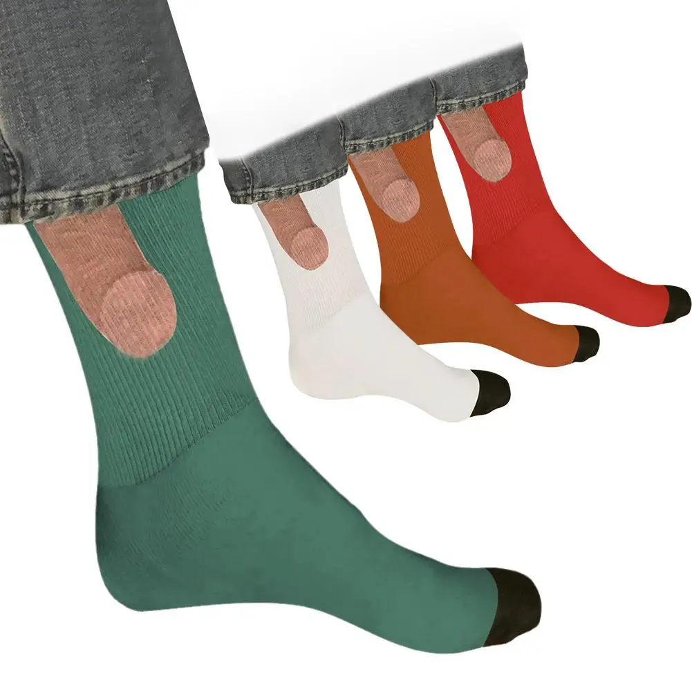 

Unisex SHOW OFF Fun Comfortable Soft Dress Socks Pattern Casual Socks Bag Colorful Striped Cotton Novelty Multifunctional Socks