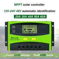 mppt solar charge controller 60100a dual usb solar controller tracking 5v2a dual usb output 12 v24v automatic identification