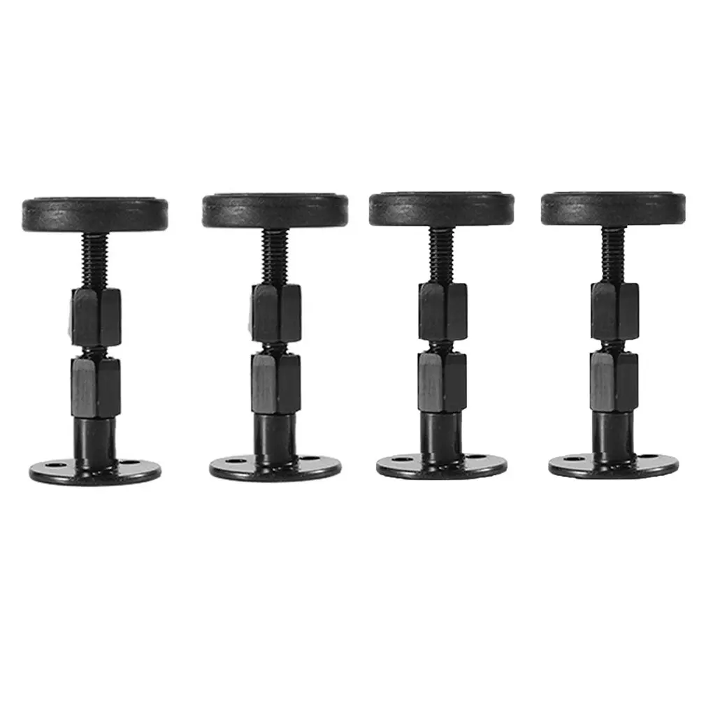 

4 Pack Bed Frame Bumper Black Adjustable Furniture Pad Screws No Squeak Protective Easy Install Beds Head Bumpers Holder