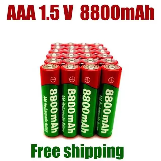 

2022 новинка 1,5 в AAA перезаряжаемая батарея 8800 мА/ч AAA 1,5 в Новая Щелочная перезаряжаемая батарея для светодиодной лампы MP3 + бесплатная доставка
