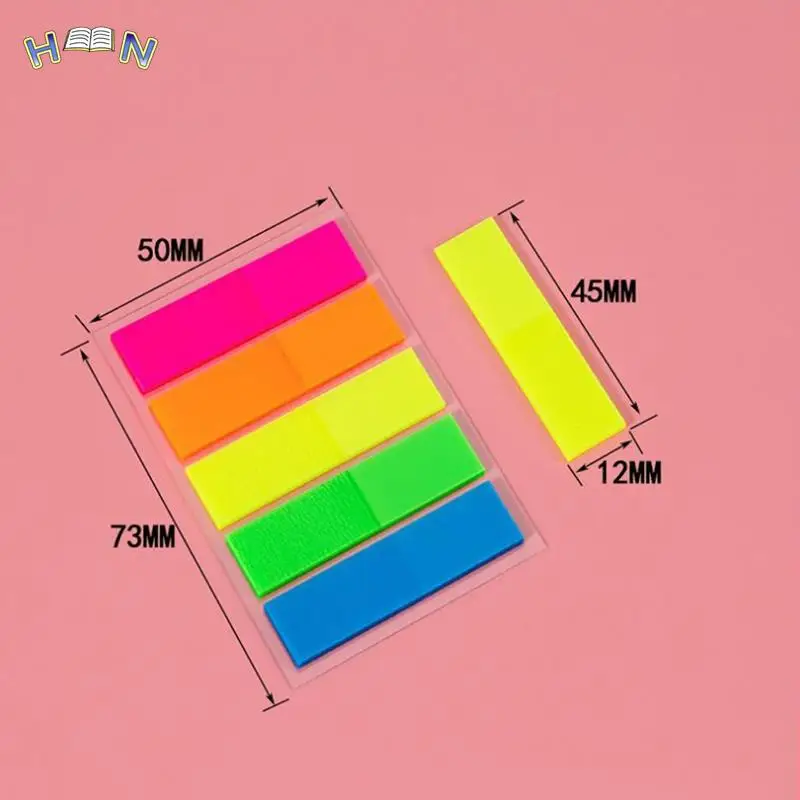 

100 sheets Fluorescent paper Self Adhesive Memo Pad Sticky Notes it Marker Memo Sticker Family and office use School Supplies